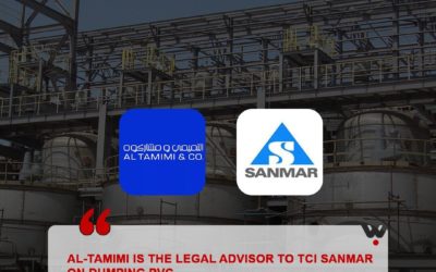 Al-TAMIMI IS THE LEGAL ADVISOR TO TCL SANMAR ON DUMPING PVC